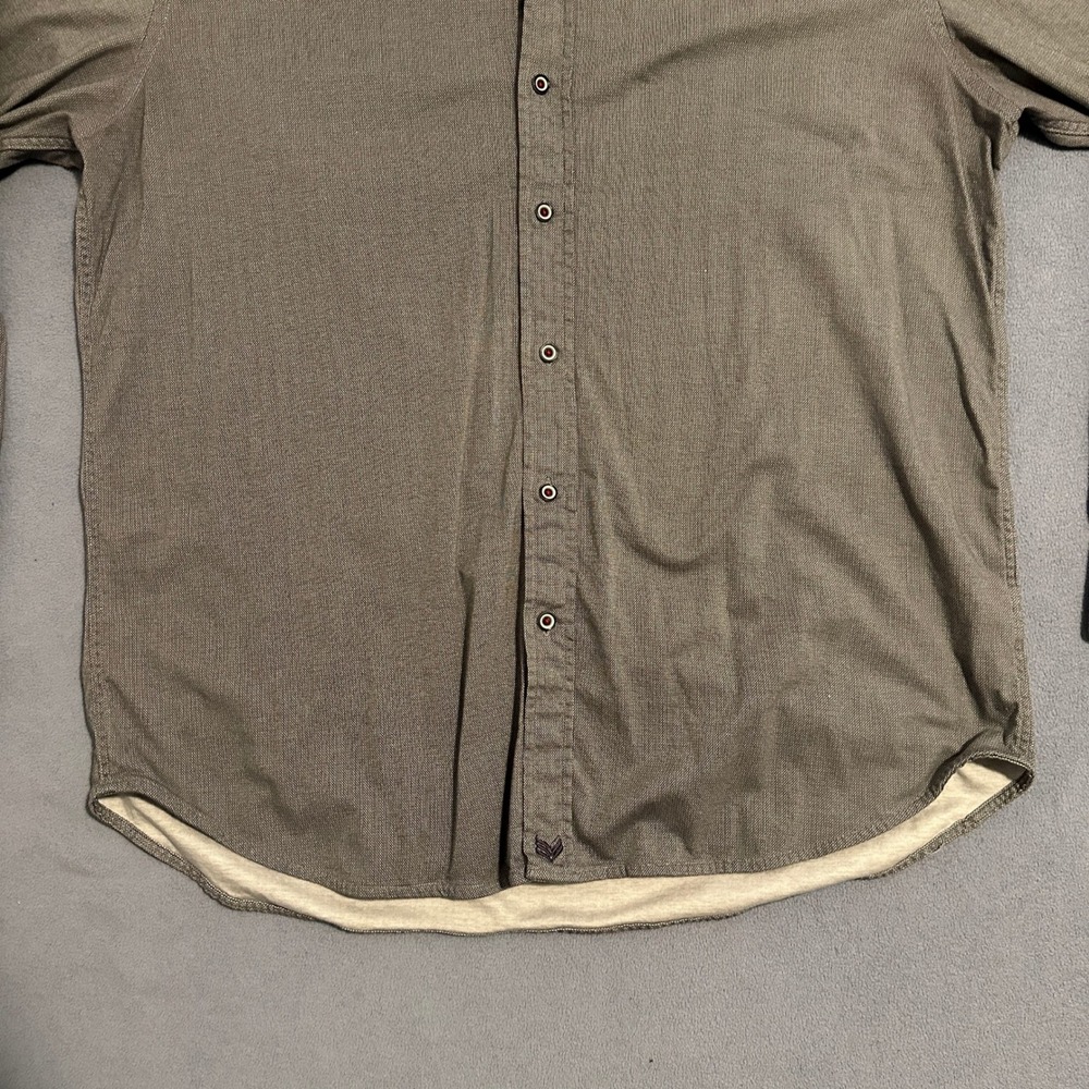 Butter Cloth Button Up Shirt Long Sleeve Collared Stretch Gray Mens Size XL - Picture 6 of 14